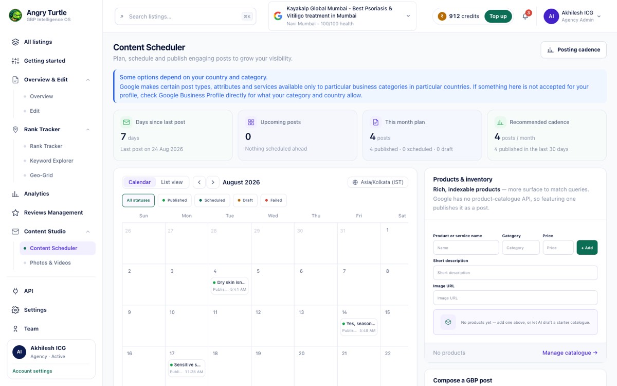Content calendar and post scheduler with AI draft and upcoming occasions